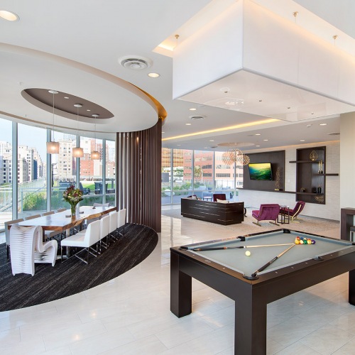 Clubhouse Clubhouse with billiards table